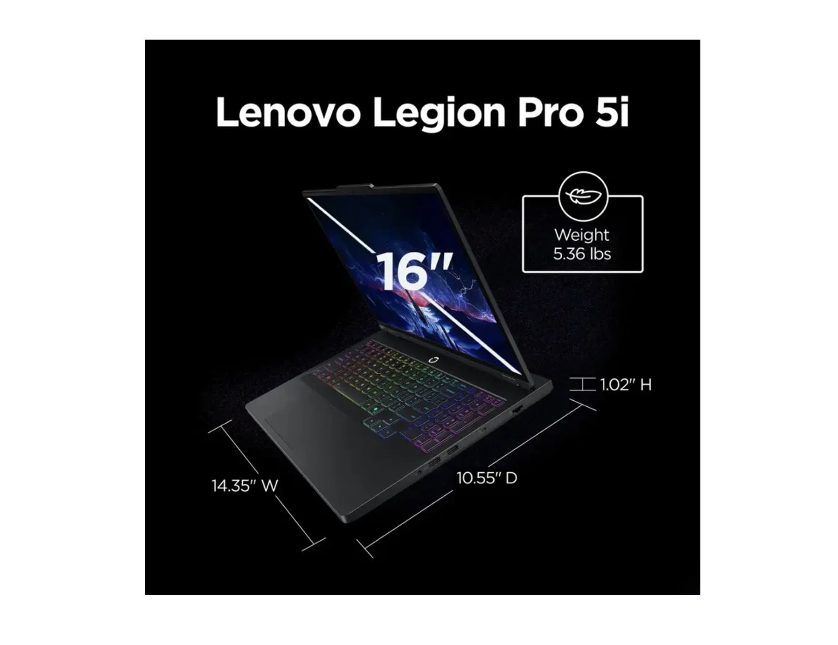 Lenovo - Legion Pro 5i 16" 2.5k OLED Gaming Laptop - Intel Core Ultra 9 275HX - 32GB Memory - NVIDIA GeForce RTX 5070 - 1TB SSD - Eclipse Black