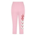 thumbnail image 4 of Fjofpr Toddler Girls Leggings 4T-5T Toddler Kids Fashion Baesball Print Summer Leisure Yoga Sports Frenum Cropped Pants Pink 5 Years, 4 of 4