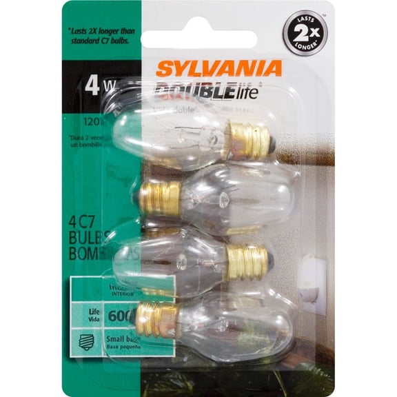 Sylvania 13523 - 4C7/DL/BL/4PK Night Light Bulb