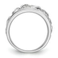 thumbnail image 2 of 14K White Gold Wedding Diamond Round Ring Band, Size 6, 2 of 7
