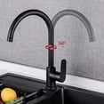 thumbnail image 3 of Kitchen Faucet Sprayer Single Handle Stainless Steel Hot and Cold Mixer Tap Rotating Kitchen Faucet Brass Spray Paint Black Kitchen Faucet, 3 of 5