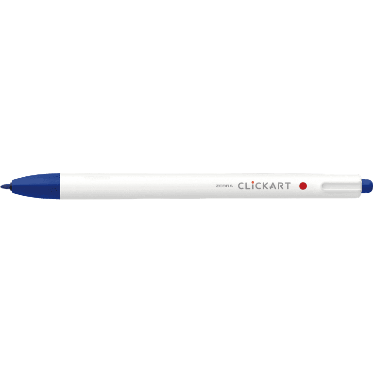 ZEBRA ClickArt Retractable Marker Pen, Fine Point, 0.6mm, Assorted