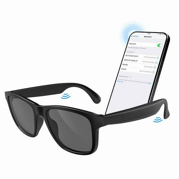 Smart Glasses, Bluetooth Sunglasses Audio Eyewear, Built-in Mic & Speakers, Athletic/Outdoor UV Protection Unisex