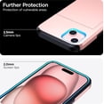 thumbnail image 4 of 𝟐𝟎𝟐𝟒 𝗡𝗘𝗪 iPhone 15 Plus Case with Card Holder - Wireless Charging Compatible iPhone 15 Plus Wallet Case with Hidden Card Slot for Women and Men (Pink Gold), 4 of 14