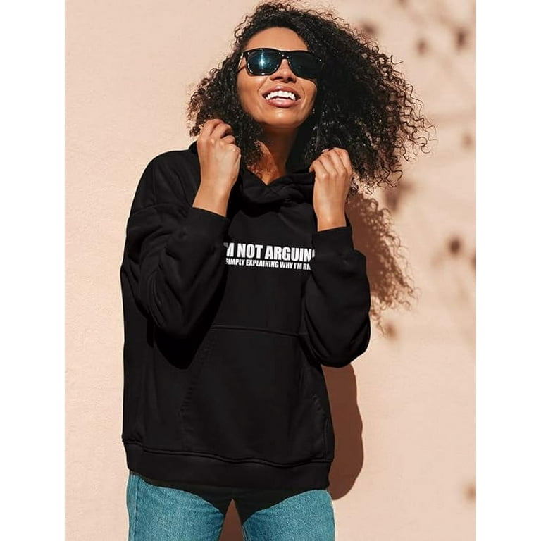 Graphic Hoodies for Women & Teen Girls - Funny Sayings Sweatshirts - Casual  Pullover Hoodie - Perfect Gift for Birthdays, Christmas & Special Occasions  - Trendy & Sarcastic Apparel - Medium Black 