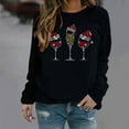 thumbnail image 2 of Besolor Christmas Sweatshirts for Women Printed Crewneck Long Sleeve Graphic Blouse Casual Loose Xmas Pullover Tops, 2 of 4