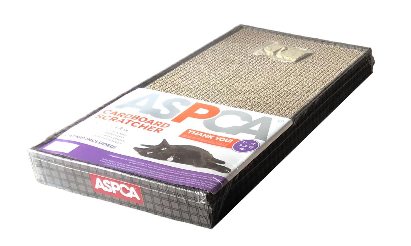 ASPCA Reversible Corrguated Cardboard Plaid Cat Scratching Pad w/ Bonus
