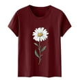 thumbnail image 2 of Otvok Womens T-Shirts Short Sleeve Summer Tops Cute O-Neck Casual Pullover Blouses, 2 of 6