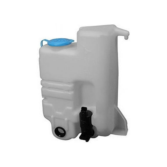 Windshield Washer Fluid Reservoir Tank - with Pump and Cap - (without Sensor) - Compatible with 2004 - 2014 Nissan Titan 2005 2006 2007 2008 2009 2010 2011 2012 2013
