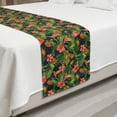 thumbnail image 2 of Hibiscus Bed Runner, Palm and Banana Leaves Strawberry Tropical Birds, Decorative Accent Bedding Scarf for Hotels Homes and Guestrooms, Queen, Coral Green, by Ambesonne, 2 of 2