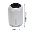 thumbnail image 3 of YiBai White Humidifiers for Bedroom, Small Humidifier For Heavy In Bedrooms With Silent And Colorful Lighting USB Mini Humidifier #.1097, 3 of 5