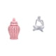 thumbnail image 1 of Tarro de jengibre de cerámica,Jarrón de cerámica con jengibre y arreglo floral,Jarrón decorativo de porcelana con tapa,Figura de lector abstracto,Estatua de pensador, 1 of 8