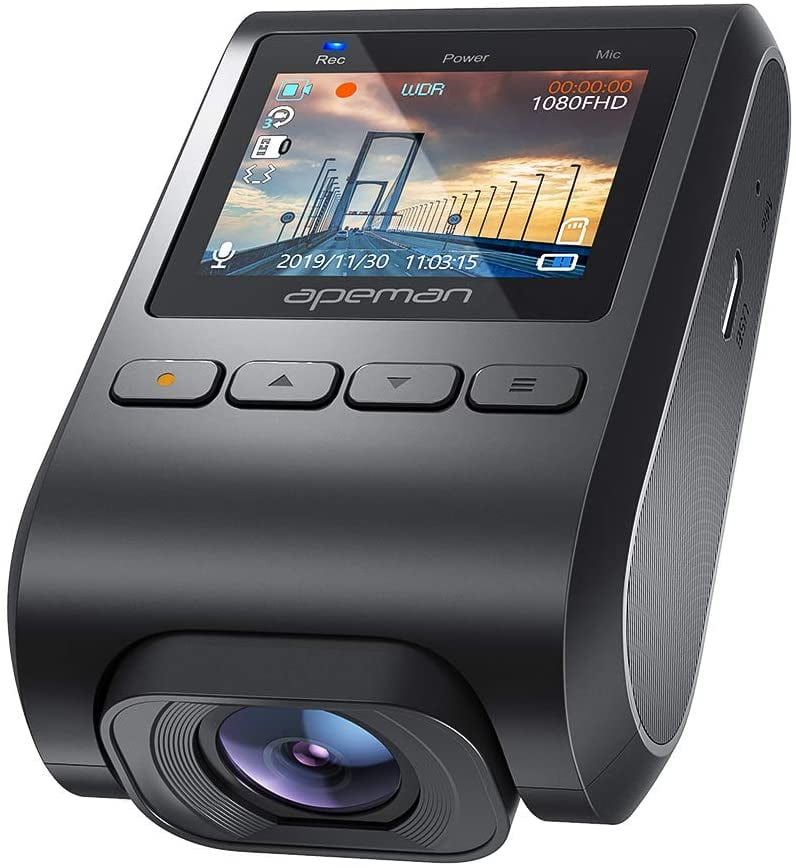 APEMAN Dash Cam 1080P FHD, Mini Hidden Design Dashboard Camera, Support