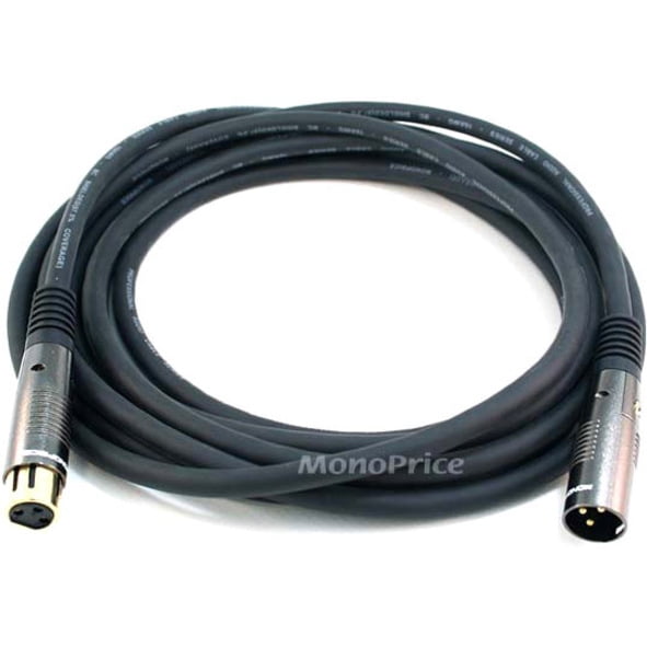2 Pack 25ft Stage Right 3 Pin XLR Female to 1/4inch TRS Male 16AWG Cable 
