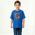 thumbnail image 2 of Boys Graphic T-Shirt American Football Sports Muddy 67 Meme Helmet Kids Tees 100% Cotton Short Sleeve Tops Ages 4-13Y, 2 of 4