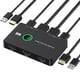 thumbnail image 1 of KVM Switch 2 Port Box USB and -Compatible Switch for 2 Computers Share Keyboard Mouse Printer and On, 1 of 5
