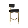 thumbnail image 6 of Meridian Furniture Rivage Black Durable Linen Textured Fabric Stool (Set of 2), 6 of 8