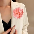 thumbnail image 3 of Dainty Fabric Rose Flower Brooch for Women 110mm Large Camellia Flower Lapel Pin Brooches Classic Dance Banquet Ceremony Accessories for Dress Suit Handmade Elegant Wedding Party Jewelry, 3 of 10