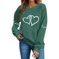 thumbnail image 3 of zbxnLI Valentine's Day Top for Womens Crew Neck Sweatshirt Graphic Tee Long Sleeve Shirts Spring Pullover Outfits, 3 of 6
