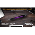 thumbnail image 4 of Pens with Touch Screen Stylus - 10 pack - Plastic Pens - Metallic Purple, 4 of 5