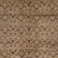 thumbnail image 1 of Ahgly Company Machine Washable Indoor Square Abstract Saddle Brown Area Rugs, 4' Square, 1 of 7