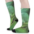 thumbnail image 3 of DIQADILA Green Reticulated Python Snake Print Long Socks, 3 of 3