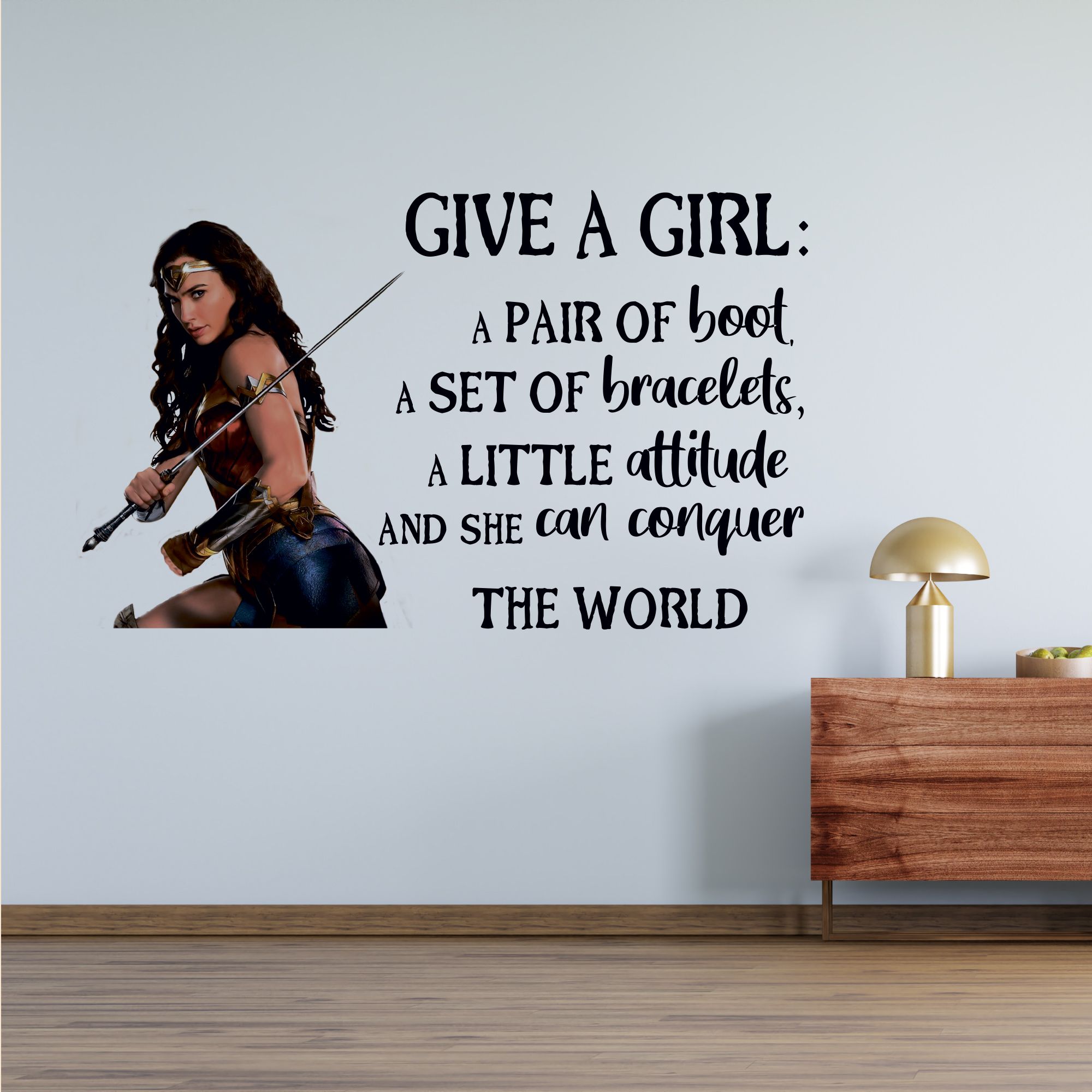 Wonder Woman Gal Gadot Wall Mural Art Decal What Women ...