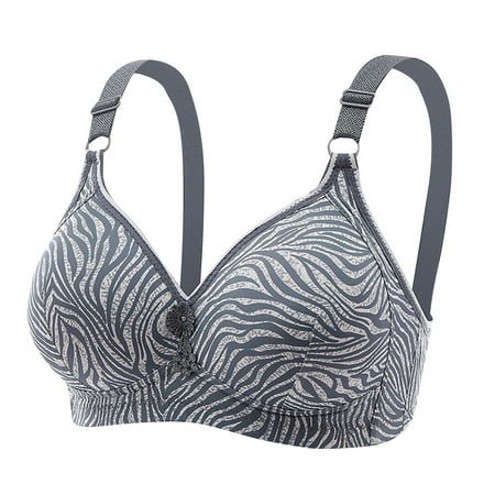 DondPO Bras for Women New Large Size No Thin Cup Three Camouflage Underwear Gathered Side Comfortable Breathable Non Bra Everyday Bras No Wire Bras for Women Silver 36 Clearance