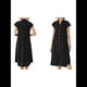 thumbnail image 3 of Vestido Camisero Midi de Relajado Negro XL, 3 of 6