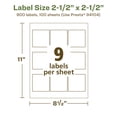 thumbnail image 6 of Avery EcoFriendly Square Labels, 2-1/2" x 2-1/2", 900ct, 6 of 10