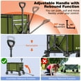 thumbnail image 5 of Raynesys 3 in 1 Collapsible Utility Wagon Converts to Bench, 220lbs 120L Foldable Wagon Cart with Wheels, Shopping Cart for Groceries Beach Garden Camping Sport, Green, 5 of 8