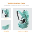 thumbnail image 2 of Asiento de cadera Portabebés con asiento para la cadera Diseño transpirable y desmontable Correa ajustable Bolsillos laterales Multifuncional Ergonómico Portabebés de seguridad Cintura Taburete para 0 TOMSHOO Asiento de cadera, 2 of 7