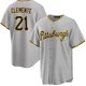 thumbnail image 1 of Nueva Camiseta De Béisbol Cardigan Pirates Baseball #21 Glmente Summer Sportswear Gray-M(40), 1 of 2
