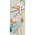 thumbnail image 1 of Cuadros Decorativos Kit de pintura de diamante 5D DIY Flor de loto Cuadro de pared de diamantes de imitación redondo completo Tmvgtek embutido en tela, 1 of 9