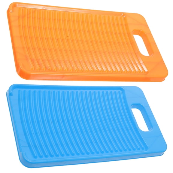 FELTECHELECTR Travel Friendly Anti-Slip Plastic Washboard for Laundry 2Pcs