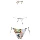 thumbnail image 3 of Gibobby Bañador de Bikini Nuevo traje de baño sexy con estampado de bikini de niña picante con cordones de puntos(Blanco,G), 3 of 5