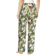 thumbnail image 3 of Uemuo Jungle Animals Pattern Women's Wide Leg Palazzo Lounge Pants with Pockets Light Weight Loose Comfy Casual Pajama Pants-Large, 3 of 9