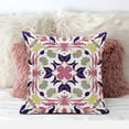 thumbnail image 3 of Amrita Sen Venetian Flower Paisley Duo Indoor/Outdoor Pillow with Removable Cover in White Green Blue16x16, 3 of 5