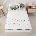 thumbnail image 4 of Erosebridal Watercolor Camping Zipper Full Size Comforter Sets with Fitted Sheet and 2 Pillowcases,Camper Dog Campfire Zipper Bedding Set For Boys,Polkadot Reversible,4 Pieces, 4 of 7