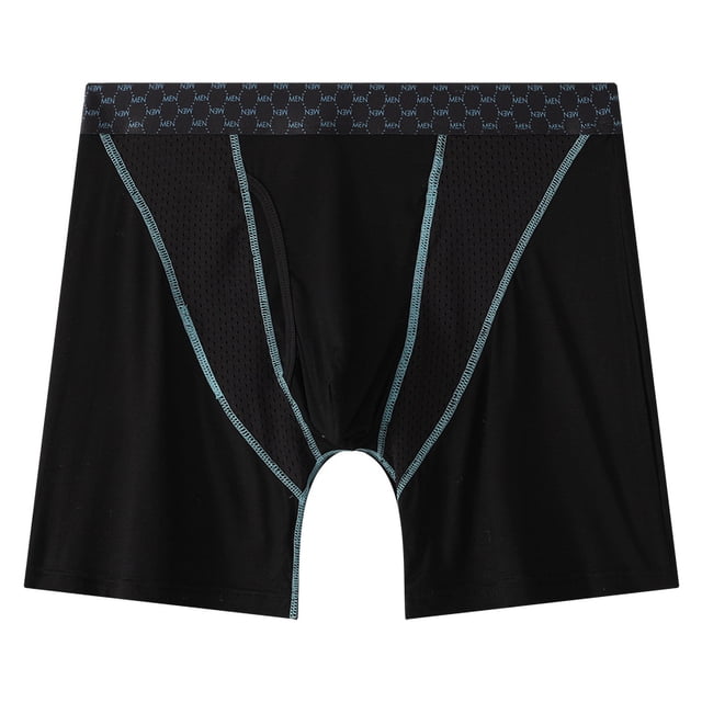 Pantalones de Fitness de Longitud Media 5/4 Pantalones de Malla de Nylon Esquina Plana 90% Nylon 10% Spandex, Ropa Interior Transpirable Casual de Cuatro Cuartos para Hombres
