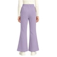 thumbnail image 6 of Spazoro Girls Flare Pants with Pockets, Flare Leg Stretchy Solid Color Elastic Waist Loose Fit Warm Casual Trousers for Daily Wear Purple Size 10, 6 of 8