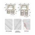 thumbnail image 5 of Home Sweet Swag Kitchen Curtains Sets for Windows 24 Inch Length, Wreath Botanical Farmhouse Plants Beige Short Window Curtain Panels Swags Valances and Tiers 3 Piece Set for Cafe/Dining Room, 5 of 5