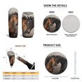 thumbnail image 6 of Yuyamidu Horse Car Seat Cover Set Cool Car Floor Mats Steering Wheel Cover Seatbelt Cover Gear Shift Cover Hand Brake Cover Cup Holders 15 Pieces Auto Interior Accessories, 6 of 6