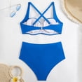 thumbnail image 4 of Wdgfv Two Piece Swimsuit for Women Push Up Bikini Top Tummy Control Bathing Suit High Cut Mid Rise Sporty Swimwear Teens, 4 of 8