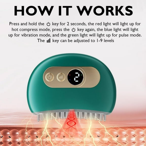 1Pack Jaw Massager , Heating Massage Stimulator Relaxer Tool, for Jaw Grinding and Clenching Pain Tension - TMJ Reliever Device with Heat , Vibration with Customizable Modes