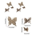 thumbnail image 3 of 3D Butterfly Wall Decals Double Layer Party Wall Decor 9Pcs Metallic Stickers With Clips Rose Gold, 3 of 8