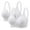 White, variant on FNFYFH 2 Pack Wireless Bras for Women Everyday Comfort Push-up Seamless Bra Breathable Liftup Womens Plus Size Underwear Sexy Ruffled T-shirt Bras Fashion 2025