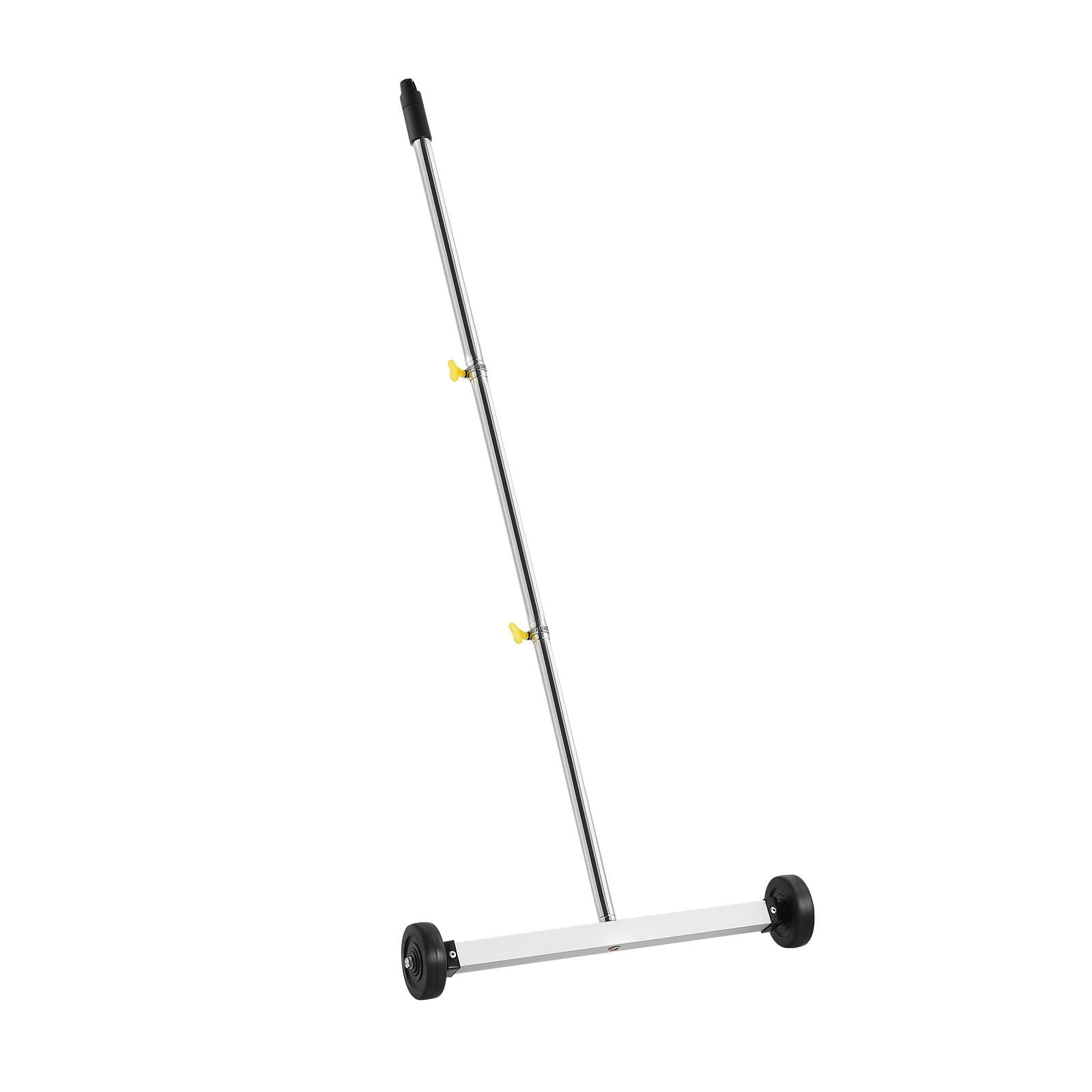 Magnetic Sweeper 17 Inch, 10 lbs Capacity with Telescoping Handle 17.52-40.94 Inch, Ergonomic Rubber Handle, 2.95 Inch Wheels for Garage Construction Sites