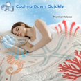 thumbnail image 3 of Red Orange Coastal Cooling Blanket,Lightweight Summer Throw Blanket with Double Sided Cold Effect,Summer Beach Starfish Coral Nautical Rustic Picnic Blankets Bed Sheet for Hot Sleepers 40"x60", 3 of 8