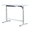 thumbnail image 1 of Motionwise M1 Série en Verre Bureau Électrique Assis-Debout à Hauteur Réglable, 48” x 24”, avec Plateau Simple en Verre Trempé (Blanc), 1 of 5